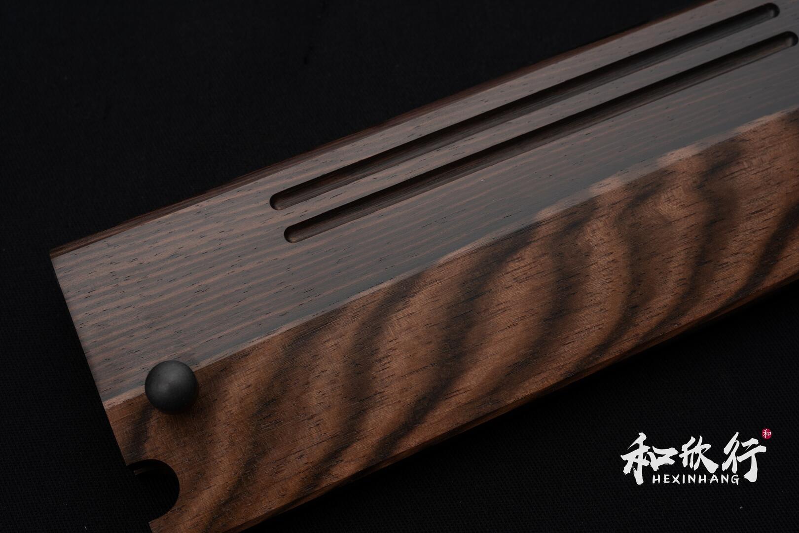 二唐刃物鍛造所Nigara Hamono 鬼殺青二鋼暗紋青染先丸蛸引330mm